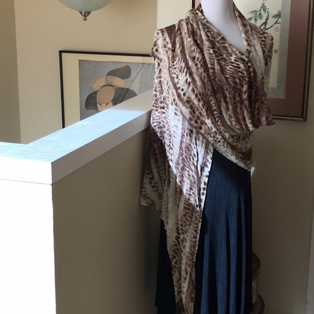 Chico’s Gauzy Leopard Shawl or Coverup